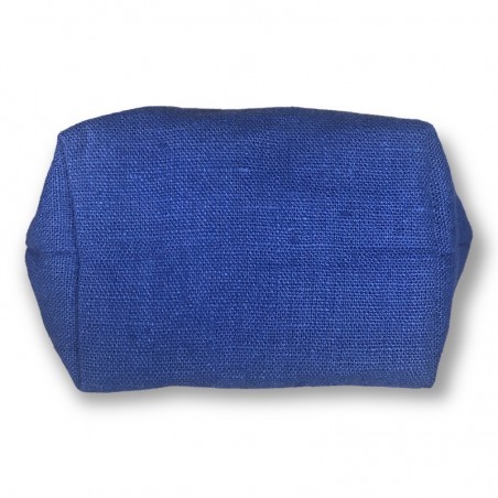 POCHETTE VOYAGEUR EN LIN DE COULEUR BLEU JEANS